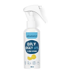 Allnature Bílý ocet sprej 10% s vůní citrónu 500ml