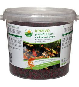 Proxim krmivo pro Koi kapry a okrasné ryby 3mm 2l barevné plovoucí granule